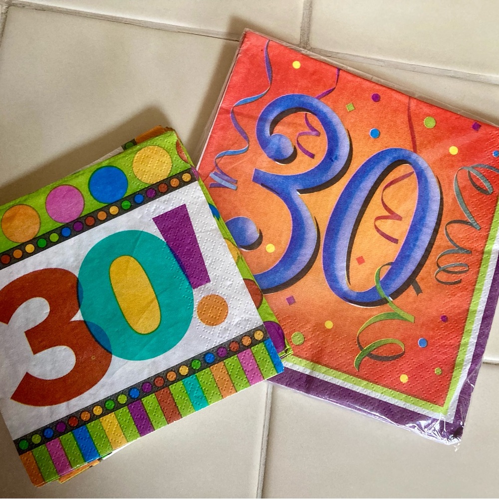 🍂2 Packs 30th Celebration Napkins